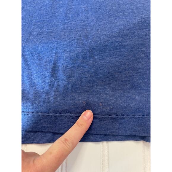 Lululemon Mens Polo Top Shirt Blue Lightweight Size Medium Large? READ - Picture 2 of 9